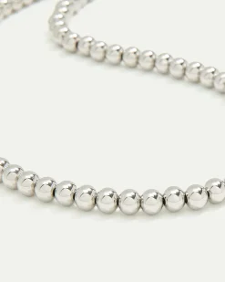 Stainless Steel Beaded Short Necklace
