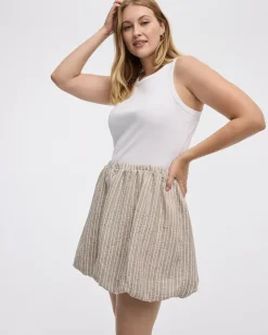 Striped Bubble Miniskirt