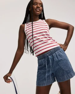 Striped Crew-Neck Tank