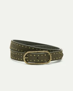 Suede Belt with Studs