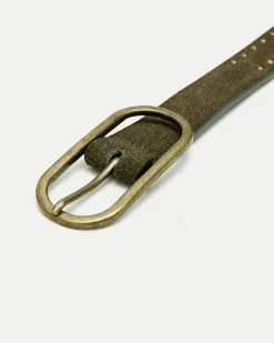 Suede Belt with Studs