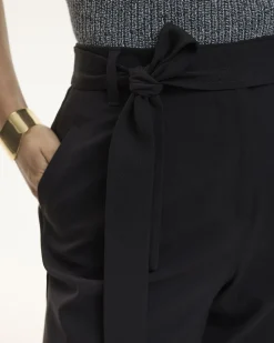Tapered-Leg High-Rise Pant with Sash - The Timeless - Tall