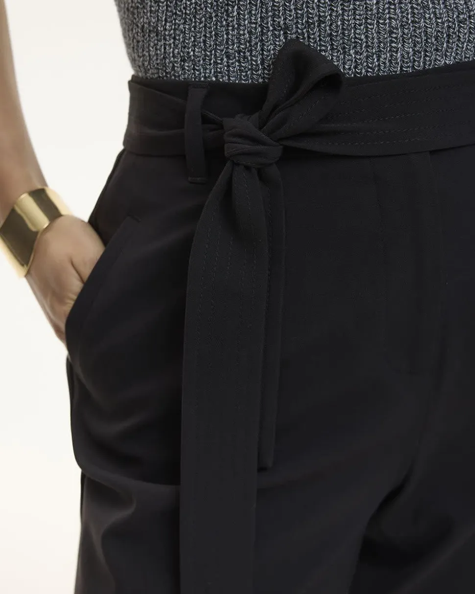 Tapered-Leg High-Rise Pant with Sash - The Timeless - Tall