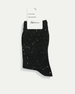 Textured Cotton Crew Socks