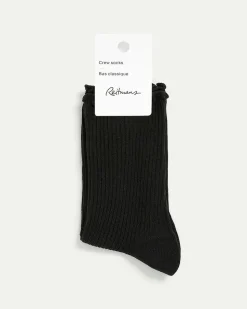 Textured-Knit Crew Socks with Ruffled Hems