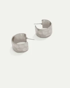 Thick Hammered Hoops