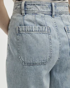 Wide-Leg High-Rise Cropped Jean