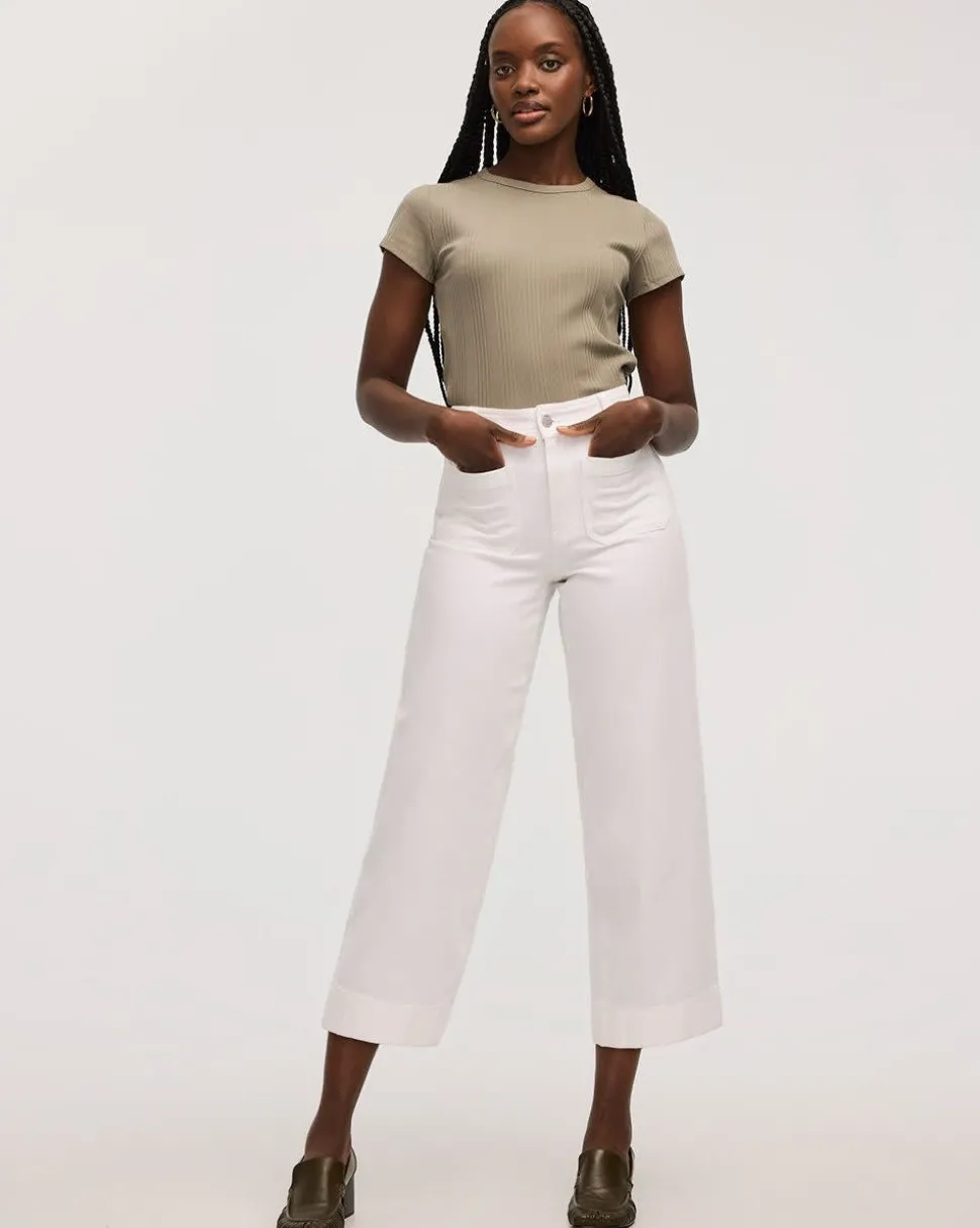 Wide-Leg High-Rise Cropped Jeans