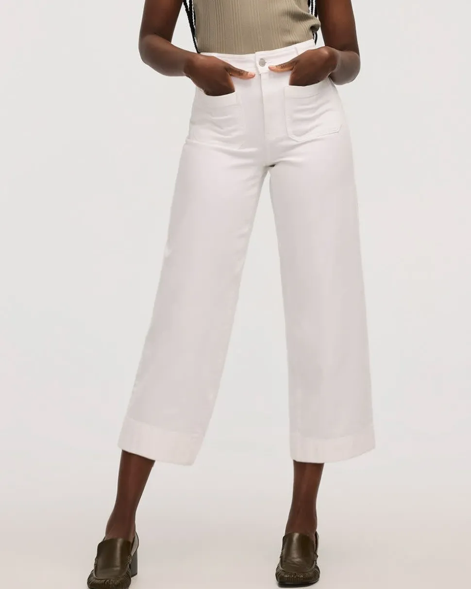 Wide-Leg High-Rise Cropped Jeans
