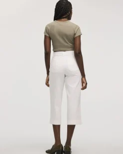 Wide-Leg High-Rise Cropped Jeans - Petite