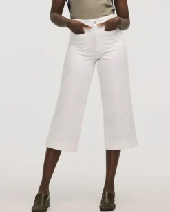 Wide-Leg High-Rise Cropped Jeans - Petite