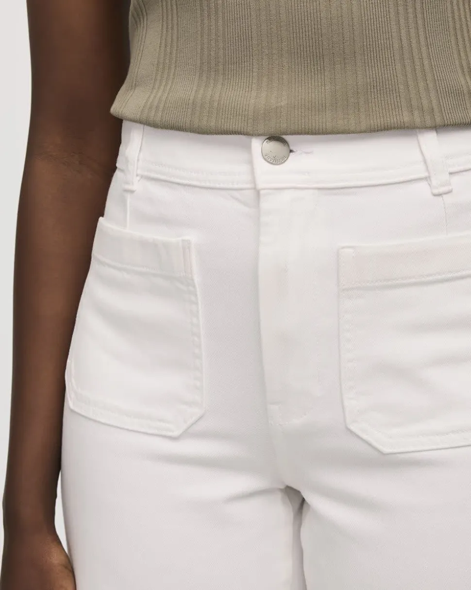 Wide-Leg High-Rise Cropped Jeans - Petite