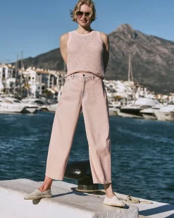 Wide-Leg High-Rise Cropped Jean
