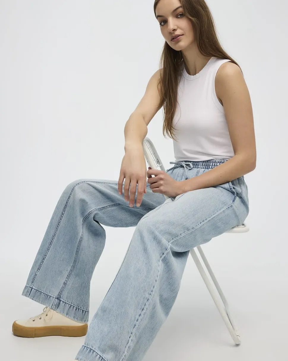 Wide-Leg High-Rise Jean