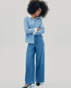 Wide-Leg High-Rise Jean