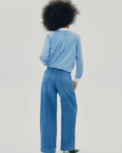 Wide-Leg High-Rise Jean