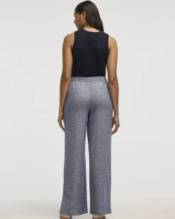 Wide-Leg High-Rise Linen Blend Pant