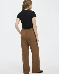 Wide-Leg Pull-On High-Rise Pant