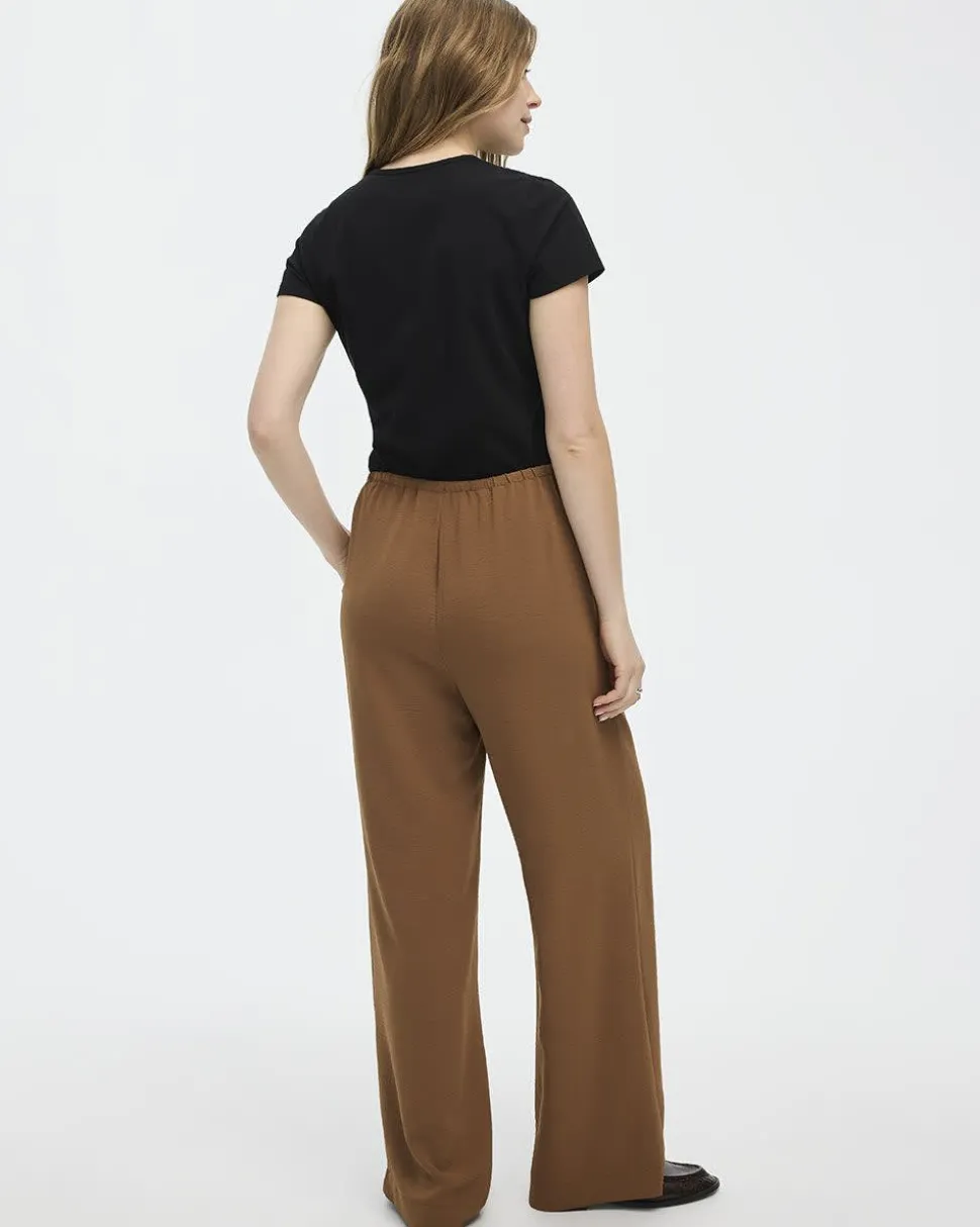 Wide-Leg Pull-On High-Rise Pant